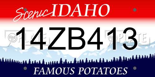14ZB413 Idaho License Plate