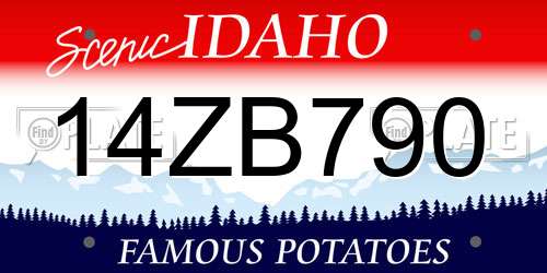 14ZB790 Idaho License Plate