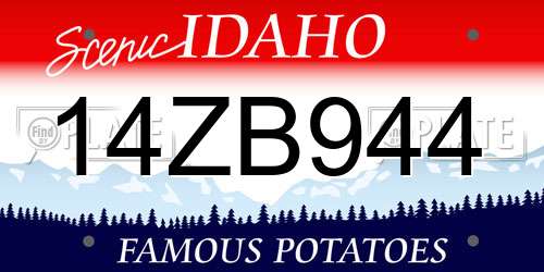 14ZB944 Idaho License Plate