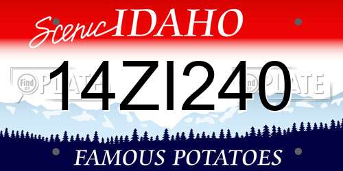 14ZI240 Idaho License Plate