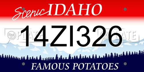 14ZI326 Idaho License Plate