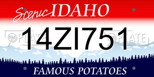 14ZI751 Idaho License Plate