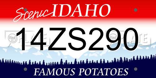 14ZS290 Idaho License Plate