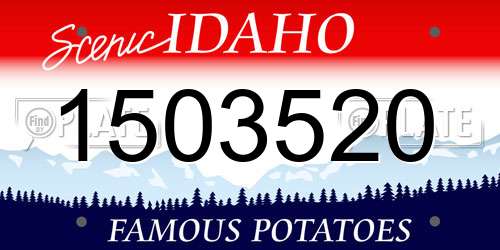 1503520 Idaho License Plate