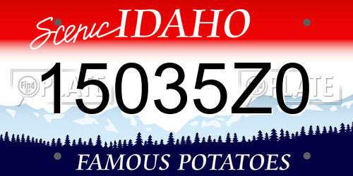 15035Z0 Idaho License Plate