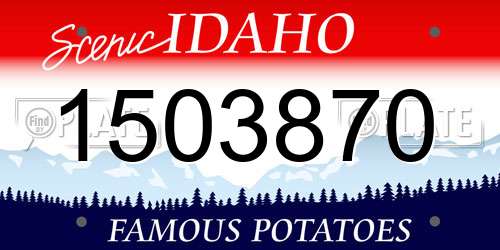 1503870 Idaho License Plate