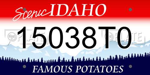 15038T0 Idaho License Plate