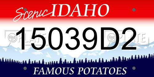 15039D2 Idaho License Plate