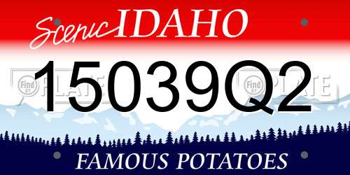 15039Q2 Idaho License Plate