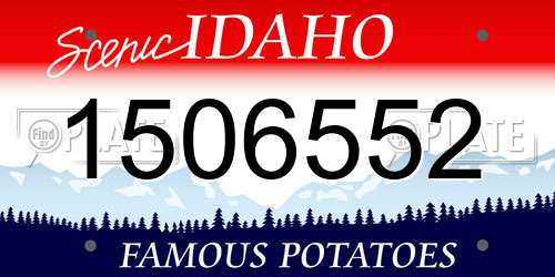 1506552 Idaho License Plate