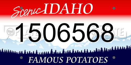 1506568 Idaho License Plate