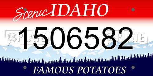 1506582 Idaho License Plate