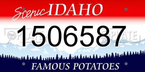 1506587 Idaho License Plate