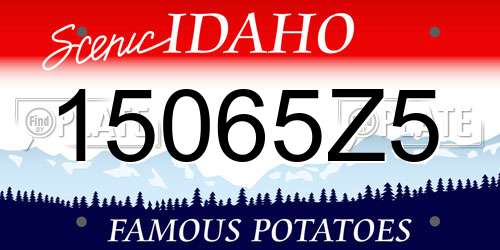 15065Z5 Idaho License Plate
