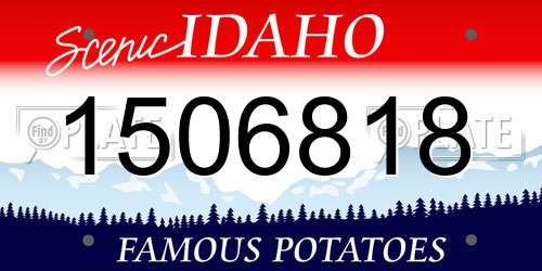 1506818 Idaho License Plate