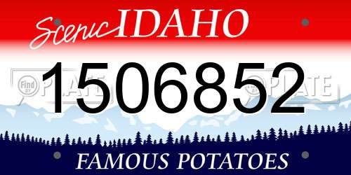 1506852 Idaho License Plate