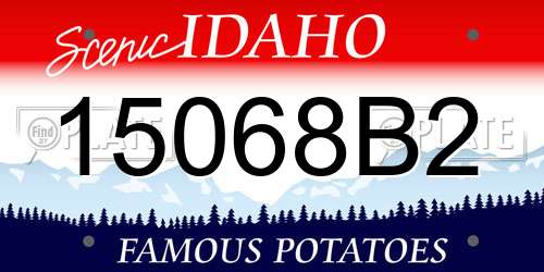 15068B2 Idaho License Plate