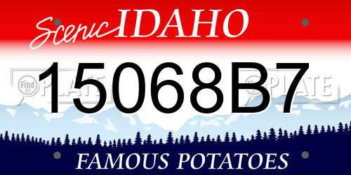 15068B7 Idaho License Plate