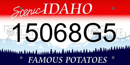 15068G5 Idaho License Plate