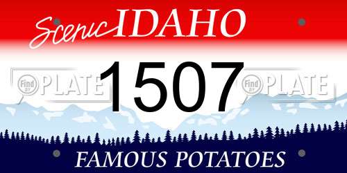 1507 Idaho License Plate