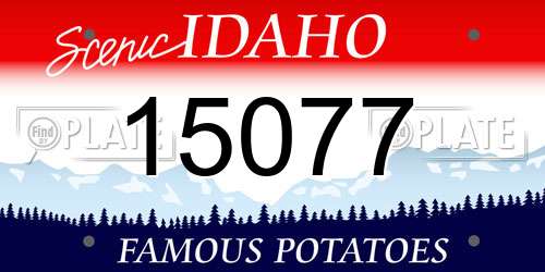 15077 Idaho License Plate