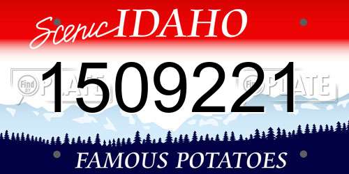 1509221 Idaho License Plate