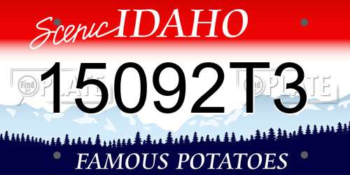 15092T3 Idaho License Plate