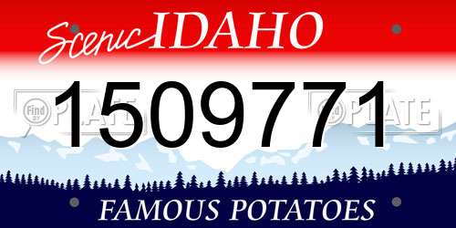 1509771 Idaho License Plate