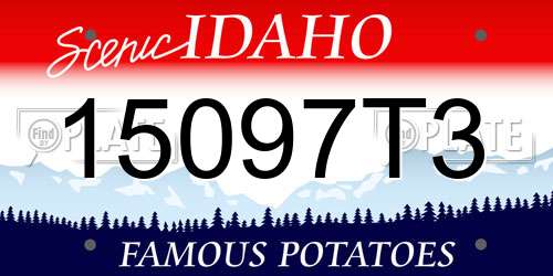 15097T3 Idaho License Plate