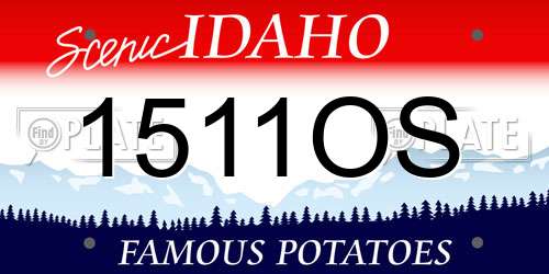 1511OS Idaho License Plate