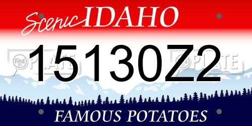 15130Z2 Idaho License Plate