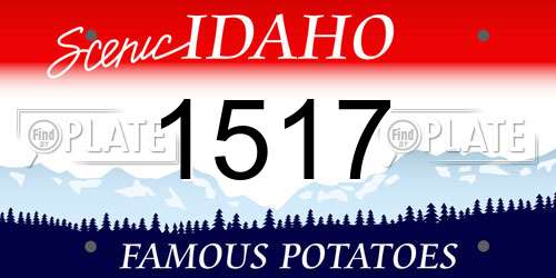 1517 Idaho License Plate