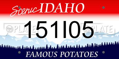 151I05 Idaho License Plate