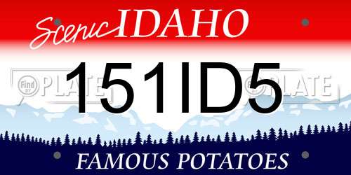 151ID5 Idaho License Plate