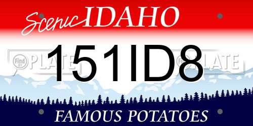151ID8 Idaho License Plate