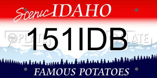 151IDB Idaho License Plate