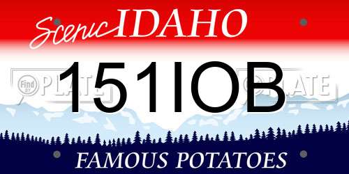 151IOB Idaho License Plate