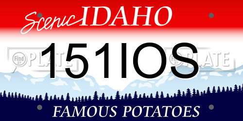 151IOS Idaho License Plate