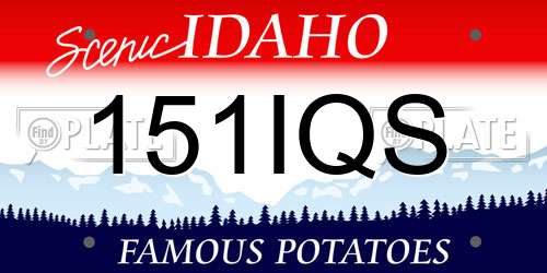 151IQS Idaho License Plate
