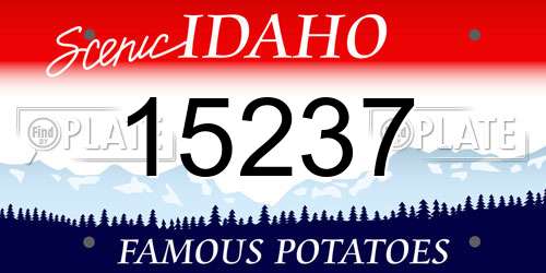 15237 Idaho License Plate