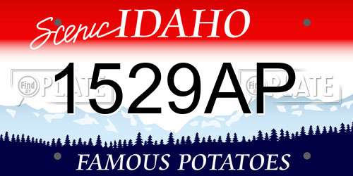 1529AP Idaho License Plate