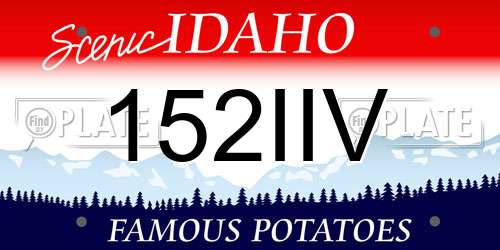 152IIV Idaho License Plate