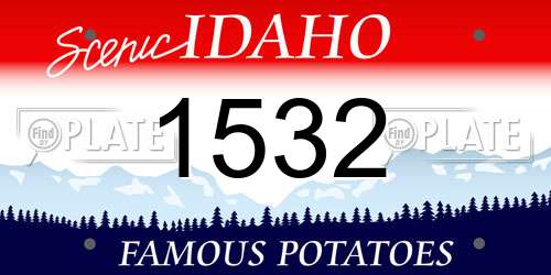 1532 Idaho License Plate