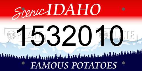 1532010 Idaho License Plate