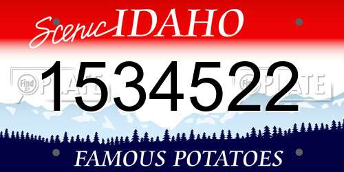 1534522 Idaho License Plate