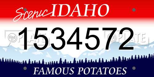 1534572 Idaho License Plate
