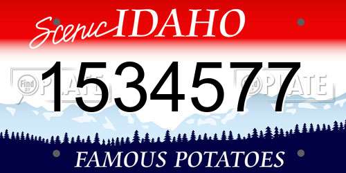 1534577 Idaho License Plate