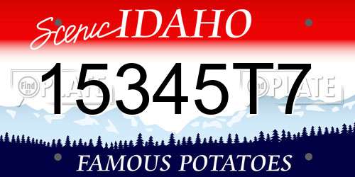 15345T7 Idaho License Plate