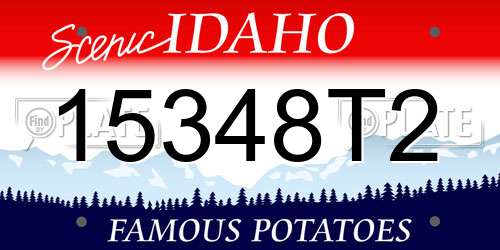 15348T2 Idaho License Plate