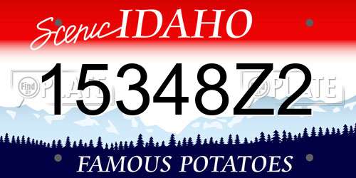 15348Z2 Idaho License Plate